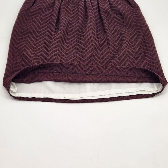 Milly of New York Textured Chevron Pattern A-Line Skirt w/ Pockets Womens Size 6 - Picture 5 of 10